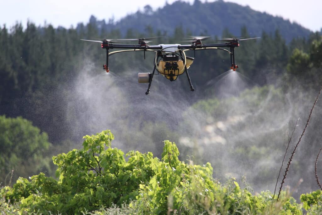 dron en viticultura